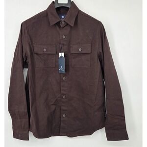 NEW Ben Sherman Long Sleeve‎ Button Twill Shacket Shirt Brown Men's Small NWT
